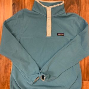 Patagonia Women’s Blue Fleece Jacket Coat Large